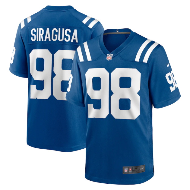 mens nike tony siragusa royal indianapolis colts game retired player jersey